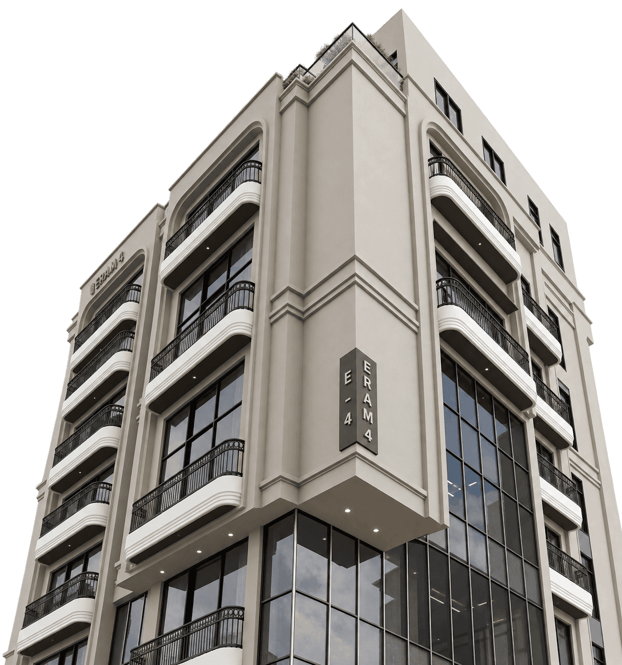 Modern architectural glass tower